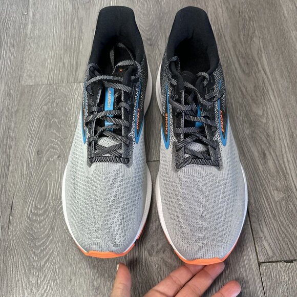 Size 9 - Brooks Launch 10 Black Gray Blue Orange Running Shoe Men SAMPLE